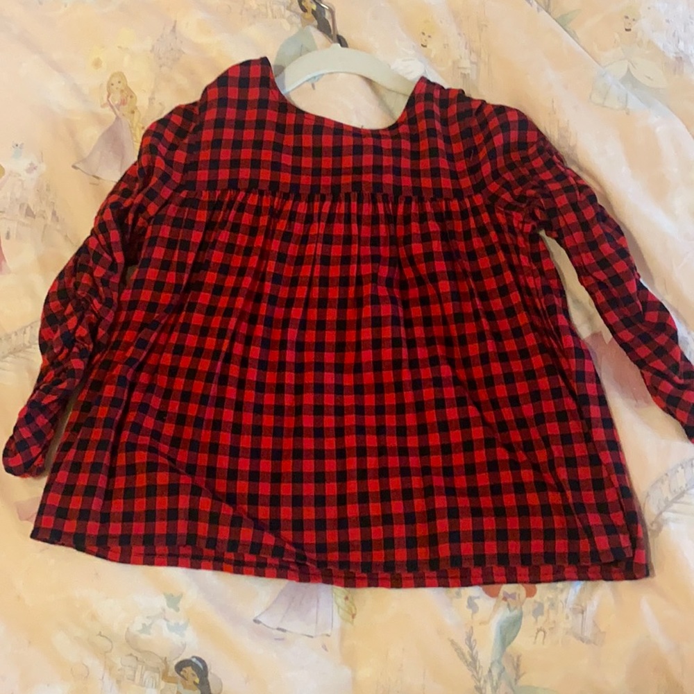 Gap Girls buffalo plaid top size small 6/7